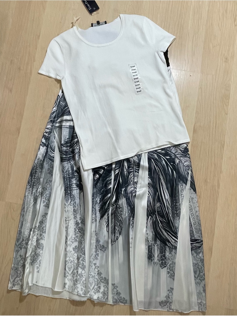 Evan Picone White Short Sleeve Top S
